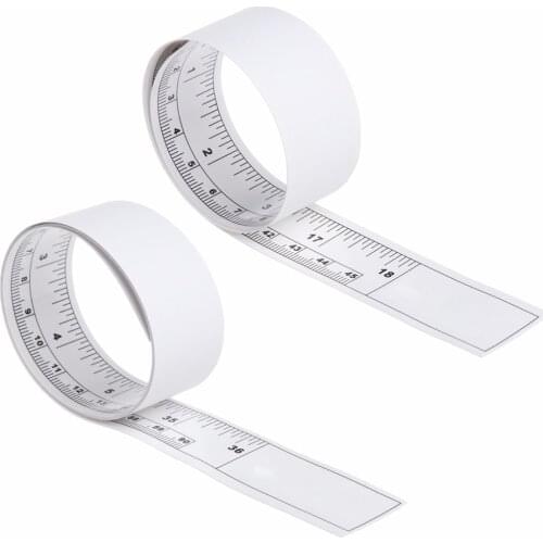 Self Adhesive Metric Measure Tape Vinyl Silver Rulers For Sewing Machine Sticker