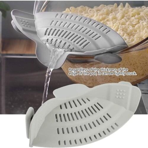 Silicone Drainage Basket Vegetables and Fruits Cleaning Filter Portable Silicone Baffle Household Kitchen Gadgets Gadgets