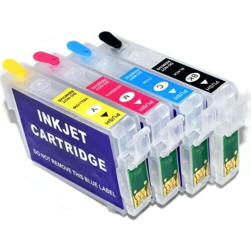 T0711-T0714 Refill Ink Cartridge with ARC Chip for Epson Stylus SX610FW SX600FW SX515W SX510W SX415 SX410 SX405 SX400 Printers