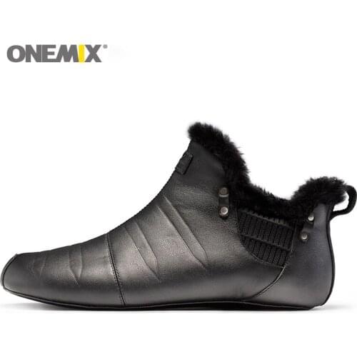Onemix warm keeping walking shoes for men indoor shoes no glue environmentally friendly outdoor trekking walking shoes slippers