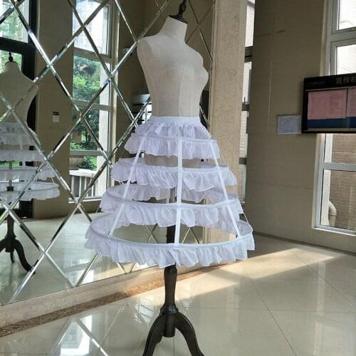 Prom Wedding Crinoline Underskirt 4 Hoops Bustle Skirt Petticoat for Lolita Victorian Gothic Dress CQ051