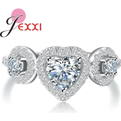 Pretty Bridal Wedding Band 925 Stamped Sterling Silver Fashion Jewelry Women Propose Engagement Rings Wholesale Price