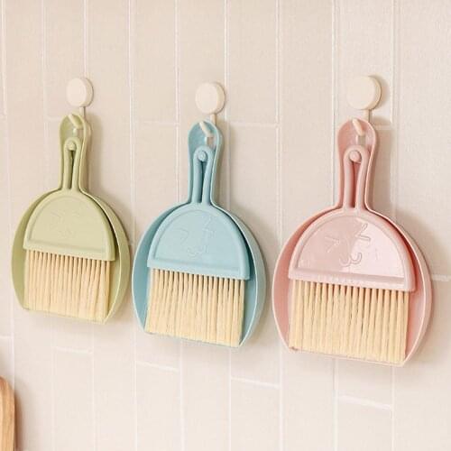 1pcs Mini Cleaning Brush Small Broom Dustpans Sets Desktop Sweeper Garbage Cleaning Shovel Table for Household Cleaning Supplies