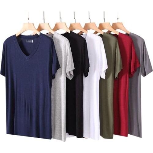 3 pcs V Neck L-6XL Plus Size T shirt Men Cotton Soft Comfy Undershirts Short Sleeve Tees Male Woman Women Casual Summer