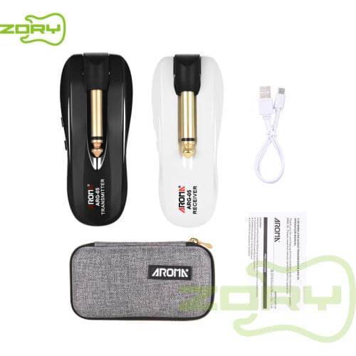 5.8GHz Guitar Wireless System Audio Transmission with 5.8G Transmitter Receiver Built-in Rechargeable Battery for Guitars Bass