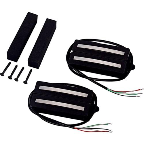 64mm Hot Rail Double Coil Humbucker Pickup Dual Blade for 7 String Electric Guitar High Output Bridge&Neck Parts 4-Wires