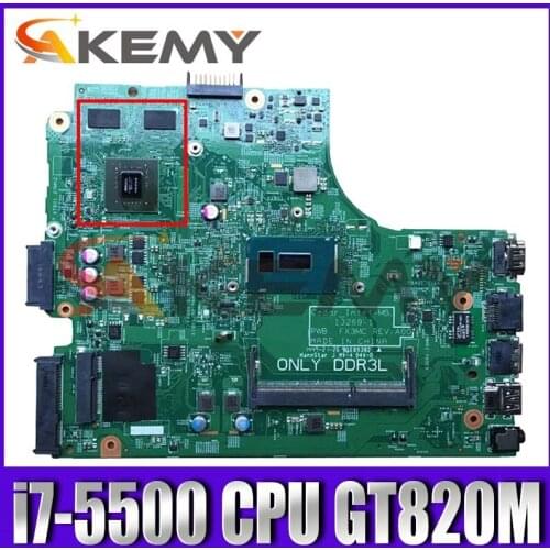 Akemy 13269-1 motherboard For DELL 3543 insprion 17-3543 For DELL 3442 3543 3443 5749 MainBoard PWB FX3MC REV A00 i7-5500u GT820