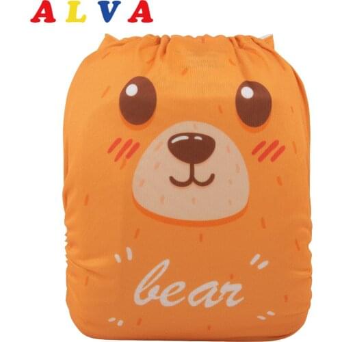 Alvababy Baby Cloth Nappy Positioned Cloth Diaper with 1pc Reusable Insert