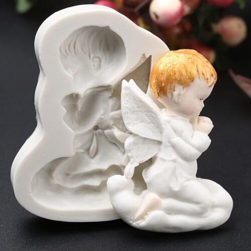 Blessing Angel Silicone Mold Fondant Mould Cake Decorating Tools Chocolate Gumpaste Mold, Sugarcraft, Kitchen Accessories
