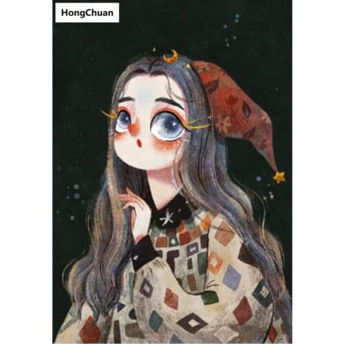 Fast delivery 5D diamond painting cartoon cute beauty DIY mural square rhinestone mosaic round embroidery home decoration gift