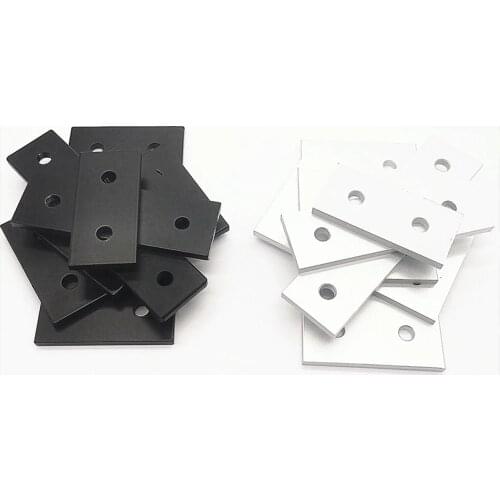 Black Silver 2020 3030 4040 2040 3060 4080 Aluminum Link End Parallel Side by Side Vertical Joint Connect Angle Connector Strip