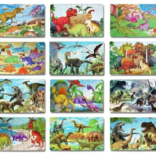 Wooden toy Christmas dinosaur puzzle toy ornaments kindergarten activity gift dinosaur egg