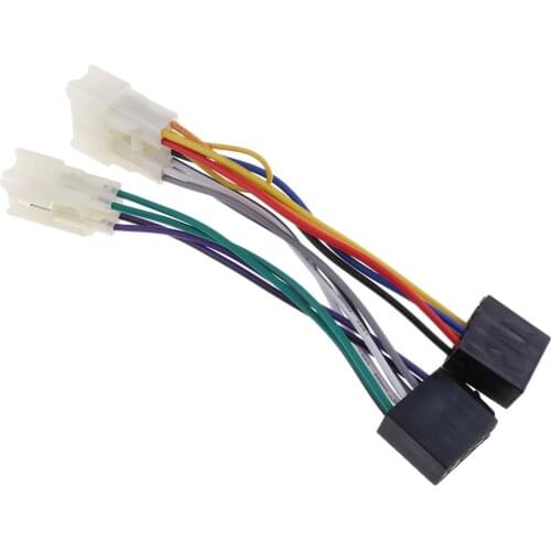 For Toyota Yaris ISO Lead Wiring Stereo Head Unit Harness Adaptor Convert Vehicle Power Amp Speaker Wiring Connectors 2019 NEW