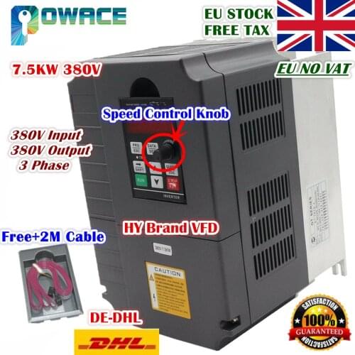 [EU SHIP] 3 Phase HY VFD/VSD 7.5KW 380V Inverter Variable Frequency Drive CNC Control