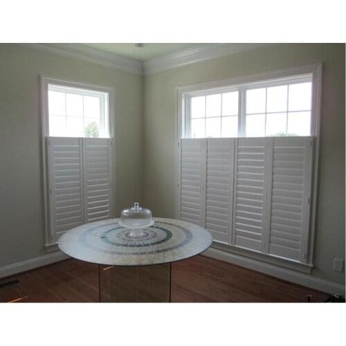 Custom Basswood Plantation Shutters Wooden Blinds Solid Wood Shutter Louvers PS231