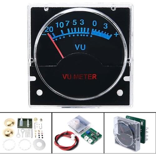 6-12V VU Meter Analog Panel Audio Level Meter Blue Backlight SMT technology process No Need Driver for 10-80W Power Amplifier