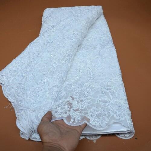 JNP New Design Sequins African Wax with Lace Fabric Embroidery Dubai Style High Quality Nigerian Wedding Bridal Dress