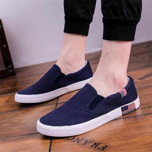 Casual Shoes Men Vulcanize Shoes Fashion Slip on Breathable Comfortable Loafers White Sneakers Mens Flats Shoes Plus Size 48