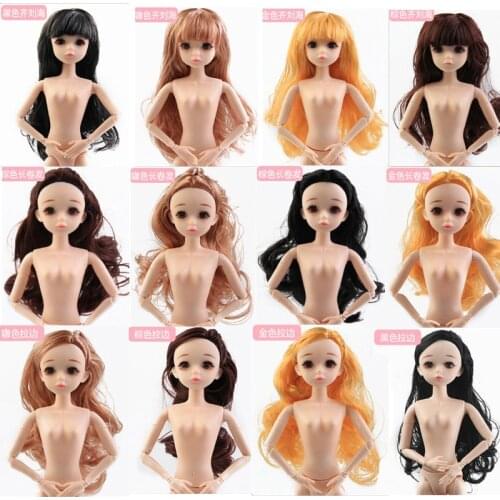 20 Moveable Jointed 30cm Nude Doll Body 1/6 BJD Dolls Toys with Head Female Naked Doll Fashion Dolls Toy For Girls Gift