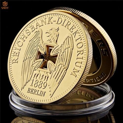 Germany 1889 WW II German Reichsbank Direktorium Hollow Cross Eagle Souvenir Coin Collectibles With Capsule Belt