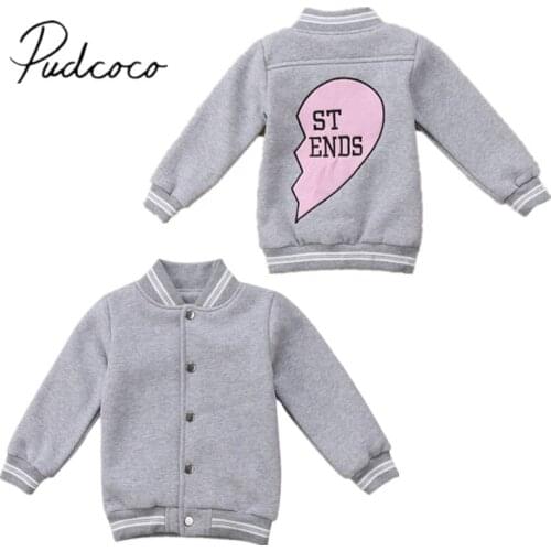 2018 Brand New Toddler Infant Kid Baby Boy Girl Jacket Coats Children Warm Winter Outerwear Kids Best Friend Match Clothes 6M-5T