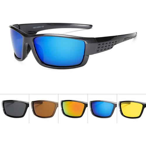 Polarized Sunglasses Men Brand Designer Square Sports Sun Glasses for Men Driving Black Frame Goggle UV400