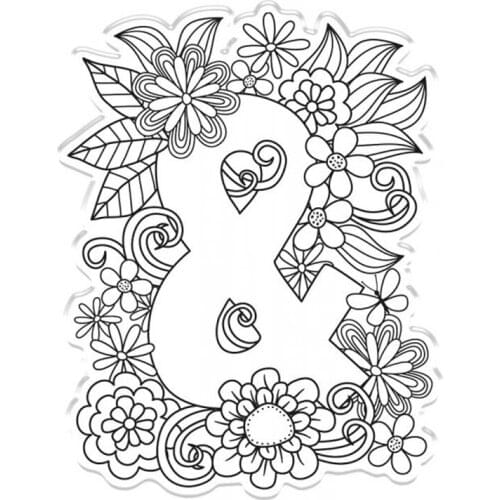 "&" Symbol Clear Silicone Stamp for DIY Scrapbooking Album Card Making Decorative Stamps 3x4inch New 2019