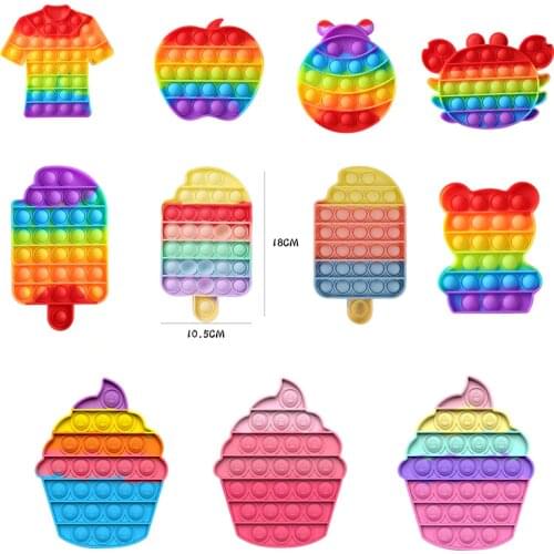Push Bubble Antistress For Children Toy Rainbow Autism Child Slow Soft Kid Anti-Stress Ball Toys