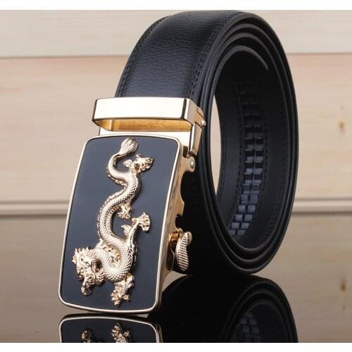 New Famous Brand Belt Men Top Quality Genuine Luxury Leather Belt for Men,Strap Male Metal Automatic Buckle mens leather belts