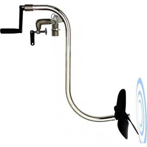 The new type of hand-push oar boat inflatable boat oarsman manual propeller mute energy-saving rubber flashlight outboard