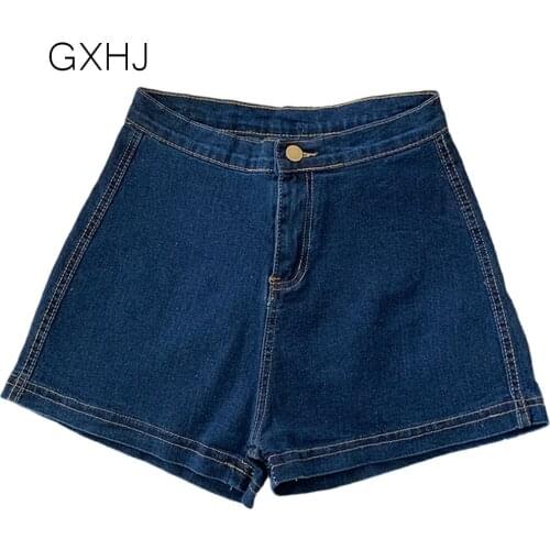 Stretch denim shorts womens summer 2021 new fashion ins high waist slimming wild hot pants wide-leg short jeans LHJ092