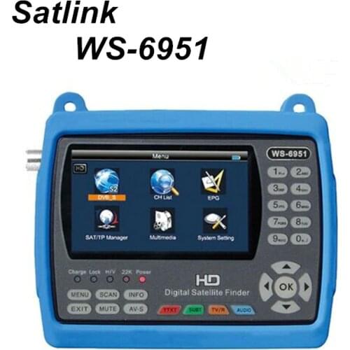 [Genuine] SATLINK WS-6951 DVB-S/S2 HD Digital Satellite Finder Satellite Meter FTA with MPEG-2/MPEG-4 compliant and backlight