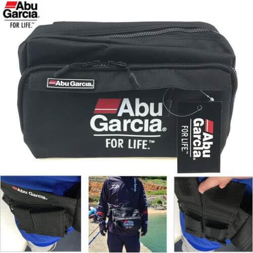 Fishing Tackle Waist Bag Waterproof Shoulder Carry Case Multi-Pocket Lure Reel Line Hook Swivel Snaps Connector Storage Pack ABU
