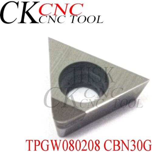 TPGW080208 CBN cubic boron nitride carbide insert turning knife cutter lathe blade Processing hardened steel Turning tools TPGW