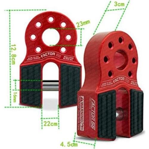 Winch Rope with Tow Hook Flat Connector Shackle Mount Aluminum Alloy Rescue Trailer Hook Connector 10T