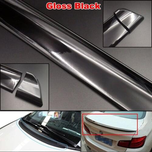 Universal Fit 4.9ft Black Fexible Rubber Car Styling Accessories Rear Tail Trunk Spoiler Wing Lip Trim Body DIY Decor Sticker