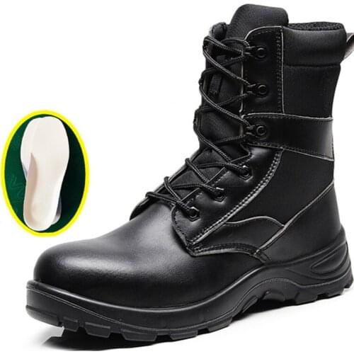 Winter High Labor Insurance Boots Mens Anti-smashing Anti-piercing Steel Toe Cap Wear Safety Boots Site Work Shoes Cotton Shoes