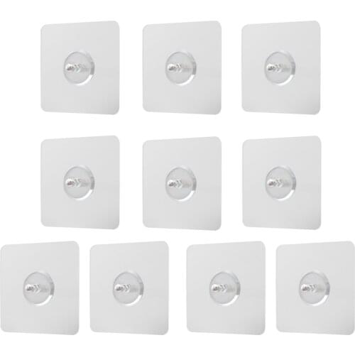 10pcs Punch-free Non-marking Screw Stickers Wall Picture Hook Invisible Traceless Hardwall Drywall Picture Hanging Kit Hanging