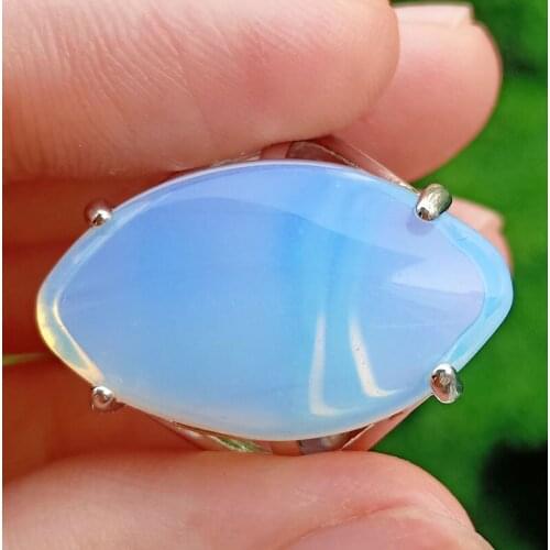 5pcs Opal stone Chakra Finger Ring Reiki Healing Beads Adjustable Amulet Wholesale