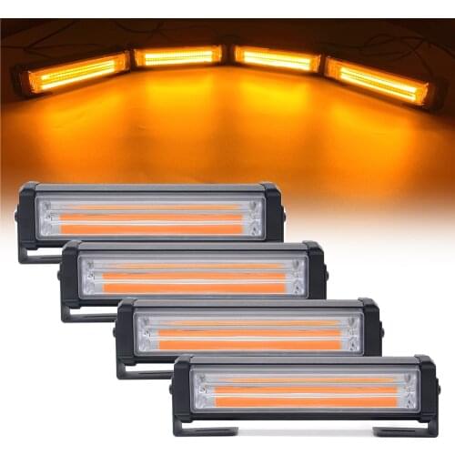 COB Car Front Grille Emergency Strobe Light Head 40W 80W LED warning Flashing Lightbar Vehicle Daytime running lamp 12V 24V