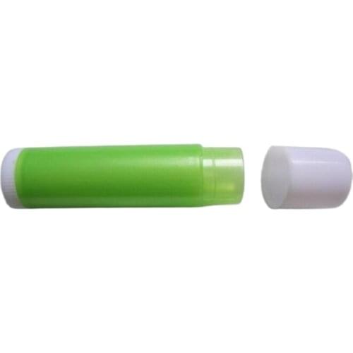 Free Shipping: 5g green lip gloss/color cream tube or lip balm tube or lip stick with white cap