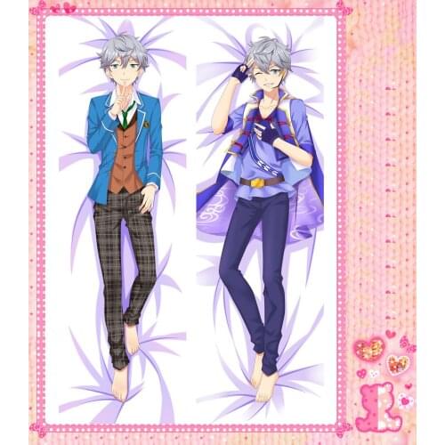 Anime Cartoon Bolster Hugging Peach Skin 2 Way Pillow Case Pillow Cover Pillowcase Gift 78032