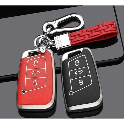 For VW Magotan Passat B8 Golf For Skoda Superb A7 New Soft Dermatoglyph TPU Car Remote Key Case Cover Holder Shell Accessories