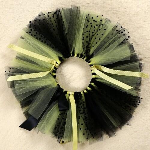 Girls Black Sparkle Tulle Tutu Skirts Baby Ballet Tutus Dance Pettiskirts with Ribbon Bow Kids Halloween Party Costume Skirtss
