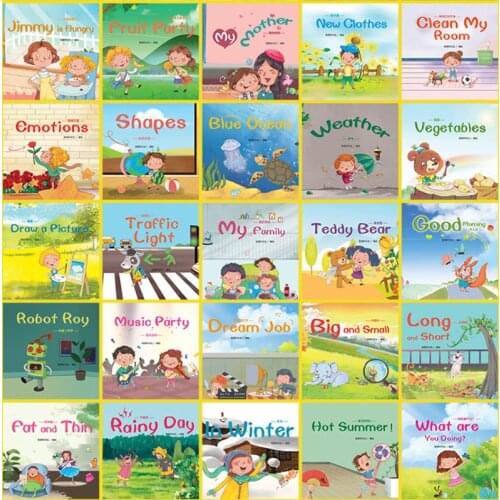 Random 10 books 14x13.7cm Picture Books Children Baby English Enlightenment Color Picture Storybook Age 0-6 Baby Story Book