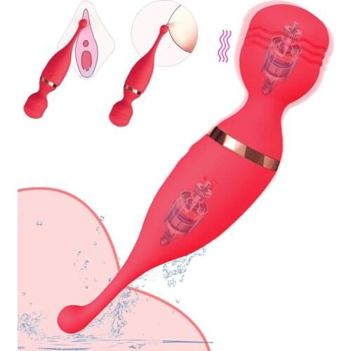 Dildo Vibrator G Spot Anal Massager Nipple Clitoris Stimulator Magic Wand Vibrator Adult Sex Toys for Women Dual Head Vibration