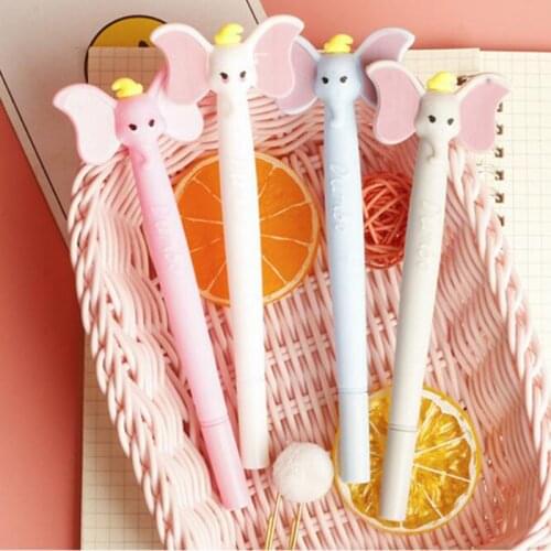 36 pcs/lot Creatve Elephant Gel Pen Cute 0.5 mm black Ink Signature Pens Promotional Gift Stationery School Supplies