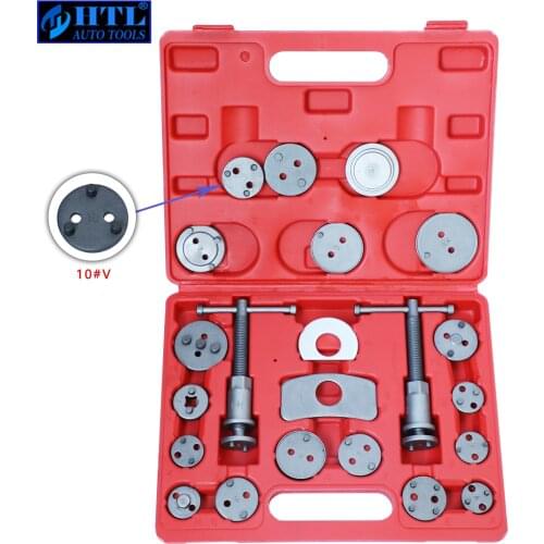 22pcs Universal Car Disc Brake Caliper Wind Back Brake Piston Compressor Tool Kit For Most Automobiles Garage Repair Tools