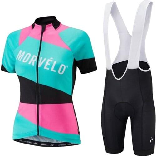 Morvelo Cycling Jersey Set Women 2020 Professional Bicycle Sportswear Bicycle Shorts Sleeve Cycling Clothing Maillot de Ciclismo