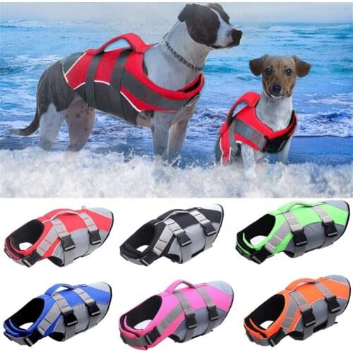 Summer Puppy Dog Life Jacket for Small Medium Dogs Reflective Pet Life Harness Vest Swim Suit French Bulldog Clothes Clothing